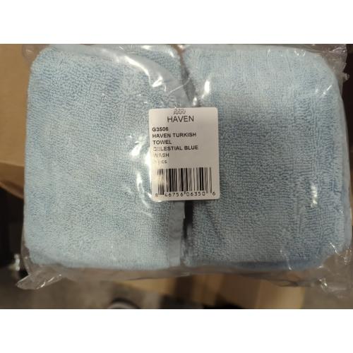 Haven Turkish Cotton 6pc Washcloth in Celestial Blue