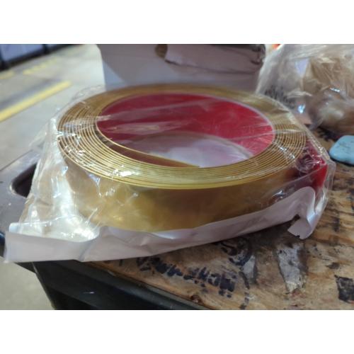 Glossy Gold Peel and Stick PVC Molding Trim, Flexible DIY Wall Accent Strip for Mirror Frame, Cabinet, Edges & Borders and Tiles (197''L x 1.6''W)