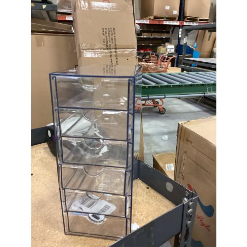 mDesign Stackable Storage Containers Box with 2 Pull-Out Drawers - Stacking Plastic Drawer Bins for Master or Guest Bathroom, Linen Closet, Vanity, Makeup Table Lumiere Collection 4 Pack, Clear