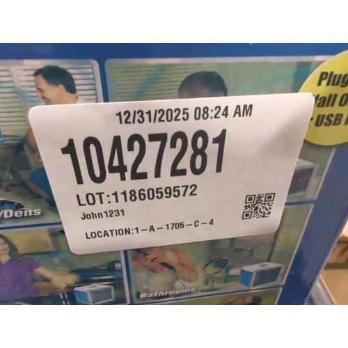 Arctic Air Evaporative Air Cooler by Ontel - Powerful, Quiet, Lightweight and Portable Space Cooler with Hydro-Chill Technology For Bedroom, Office, Living Room & More,Blue