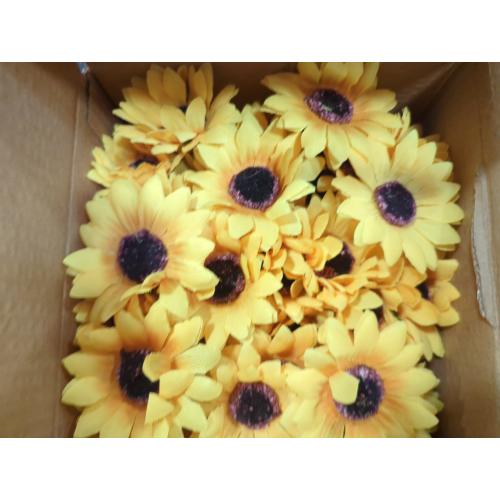 Velener Artificial Silk Sunflower with Rattan Vase Daisy Arrangement, 6 Bunches, 42 Flowers & Stems, Sunflower Bouquet, Handmade Willow, Fake Flowers in Vase for Home Decor, Fall Autumn Decoration