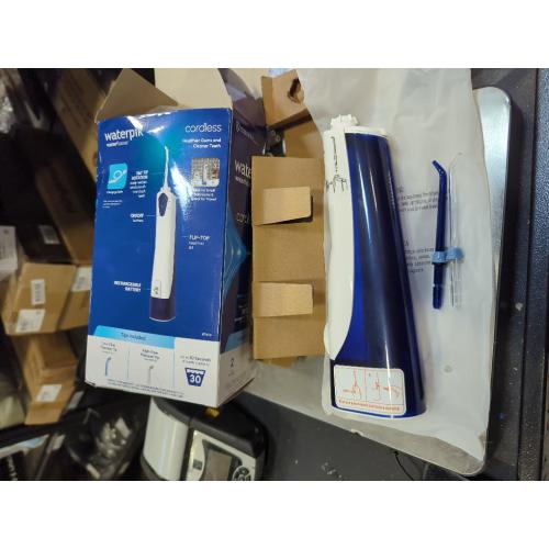 Waterpik Cordless Pulse Rechargeable Portable Water Flosser for Teeth, Gums, Braces Care and Travel with 2 Flossing Tips, Waterproof, ADA Accepted, WF-20 White, Packaging May Vary