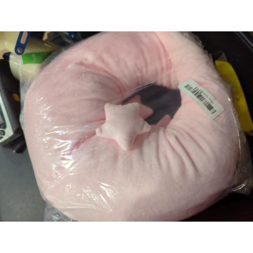 Newborn Photography Props, Crescent Moon Pillow for Newborns, Soft Newborn Photography Posing Pillowswith Moon and Star Celestial Decor for Infant Photography (Pink)