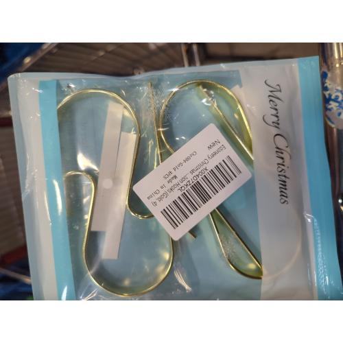 Edoneery Christmas Stocking Holders for Fireplace Mantle with Separate Double-Sided Tapes, Non-Slip Stocking Hangers for Mantel Shelves Multipurpose Xmas Party Decoration Hooks (Gold, 4)