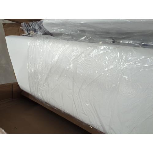 Belo Upholstered King Platform White Bed