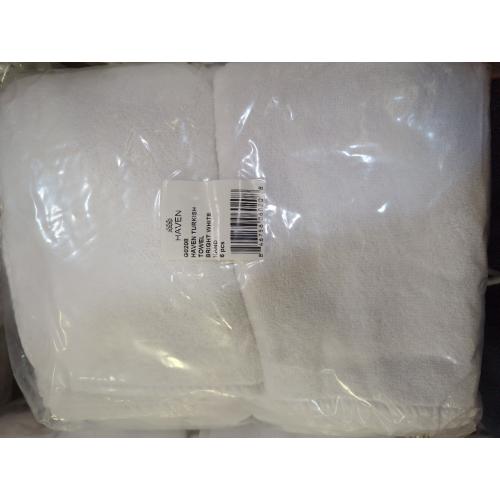 Bright White Hand Towels 6 Pack Haven Turkish Cotton Hand Towel in Bright White