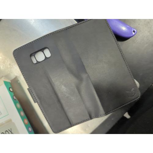 SUANPOT for Samsung Galaxy S8 5.8(Non S8  6.2) with RFID Blocking Leather Wallet case Credit Card Holder, Flip Folio Book Phone case Shockproof Cover Women Men for Samsung S8 case Wallet (Black)