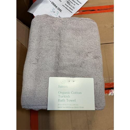 Haven Turkish Cotton Bath Towel in Lilac Marble