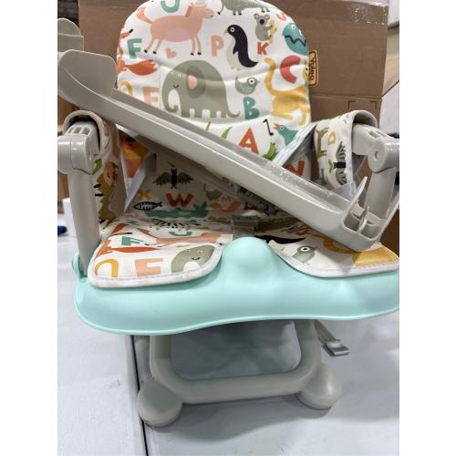 Baby High Chair Booster Seat for Dining Table, Adjustable Height Travel Foldable High Chairs with Tray