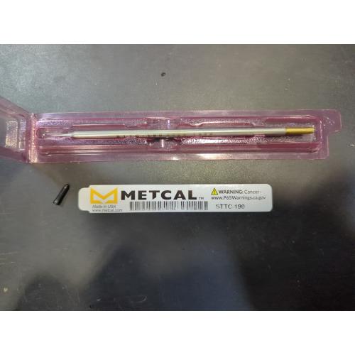 Silver Metcal STTC-190 STTC Series Soldering Cartridge for Most Standard Applications, 775°F Maximum Tip Temperature, Fine and Long Reach Conical, 0.25mm Tip Size, 13.2mm Tip Length