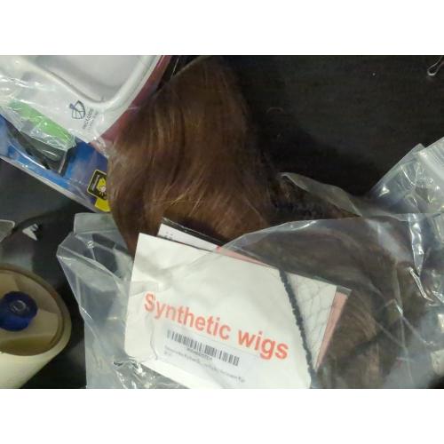 Topcosplay Mens Wig Brown Short Curly Wigs Man or Women Wig Halloween Costume Party Wig Funny Wigs