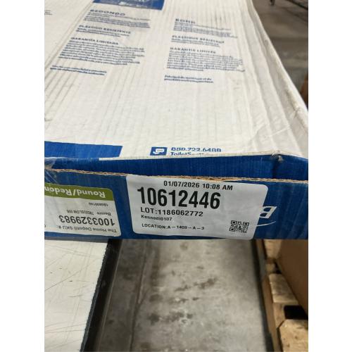 Affinity Round Soft Close Plastic Closed Front Toilet Seat in Bone Never Loosens and Removes for Easy Cleaning