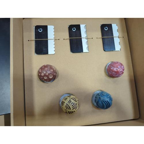 ENSO Japanese Zen Garden Kit for Desk - Inori Premium Sand Garden Gift Set for Meditation Therapy - Mini Zen Décor Office Desktop Accessories - Solid Wood Tray, 4 Hand Crafted Spheres & Custom Holder