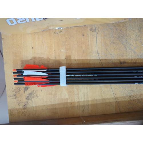 Carbon Arrow Hunting Arrows with 100 Grain Removable Tips for Archery Compound & Recurve & Traditional Bow Practice Shooting (Pack of 12)