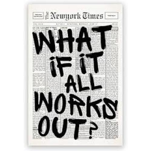 What If It All Works Out Wall Art Retro Black and White ...