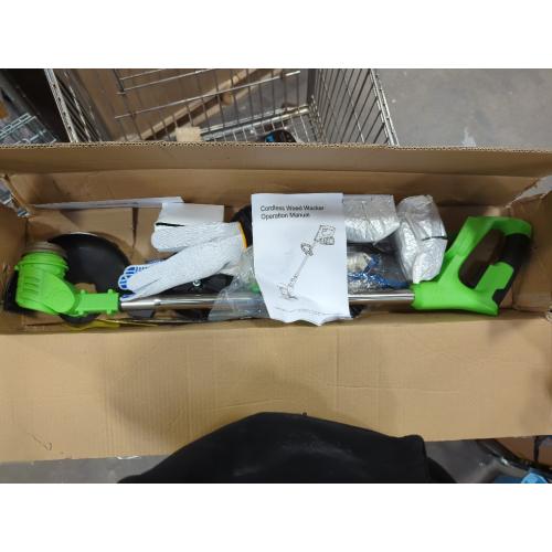 GREEN 12-inch 20V Cordless String Trimmer with Charger, 2 X 2.0Ah Battery Powered Grass Mover with Auto Line Feed, 2 in 1 Lawn Edger with 8 Pcs Grass Cutter Spool Line and 2 Spool Cap, Green