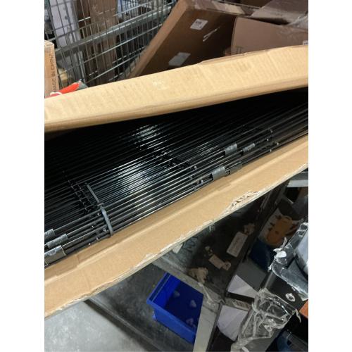 PJYuCien Dog Playpen, 8 Panels 36”H Dog Playpen Indoor with Grey Bottom Pad and Top Cover, Metal Foldable Dog Pen for Indoor Use, Better for Small Medium Animals, Grey