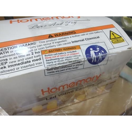 Homemory Set of  24Pack Flickering Flameless Votive Candles,200 Hour Electric Fake Candles,Battery Operated LED Tealight for Wedding,Table,Outdoor,Halloween,Christmas Decoration-Amber Yellow