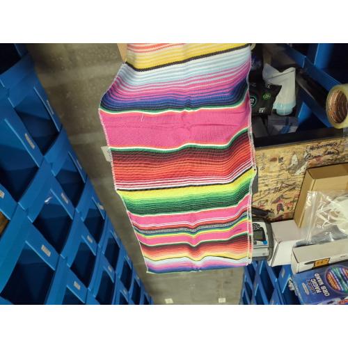 Fowecelt Mexican Serape Table Runner 14 x 84 Inch for Mexican Party Wedding Decorations Outdoor Picnics Dining Table, Fringe Cotton Table Runners
