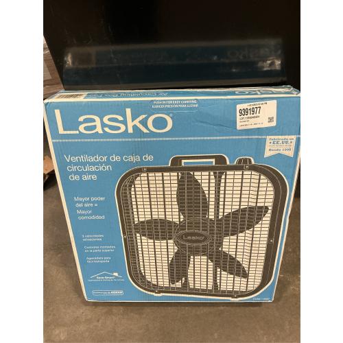 Lasko 21-3/4 in. H X 20 in. D 3 speed Box Fan