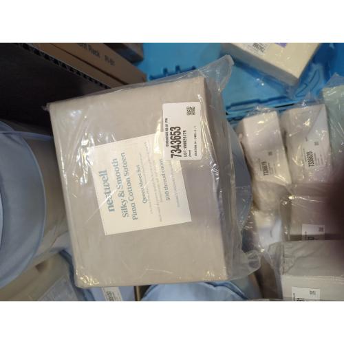 Nestwell Pima Cotton Sateen 500-Thread-Count Queen Sheet Set in Dove