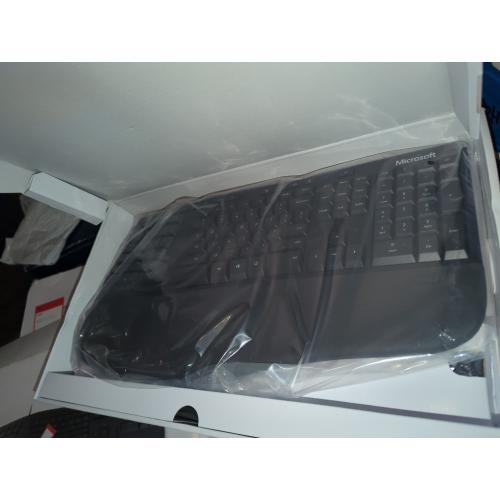 Microsoft LXM-00001 Ergonomic Keyboard USB Port - English US - Black