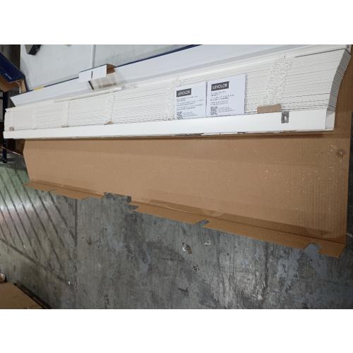 LEVOLOR Trim Go 2-in Slat Width 72-in x 64-in Cordless White Faux Wood Room Darkening Horizontal Blinds