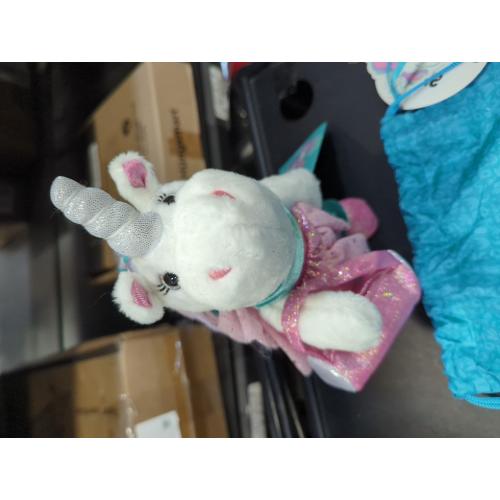 Multicolor Unicorn Stuffed Animal - 23cm Pink Unicorn Plush Toys W/ Dress up Clothes - Ballerina Doll for Girls