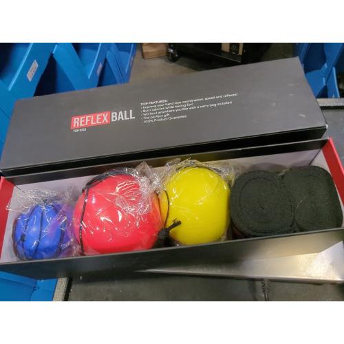 Boxing Reflex Ball for Adults and Kids - React Reflex Balls on String with Headband, Carry Bag and Hand Wraps - Improve Hand Eye Coordination, Punching Speed, Fight Reaction