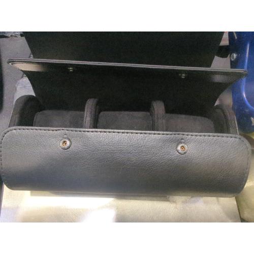 Black BOSHKU Leather Watch Roll Travel Case – Watch Travel Case for Men – Travel Watch Cases for Men – 3 Watch Case Travel – Black Watch Roll Case – Leather Watch Case Travel – Watch Leather Travel Case