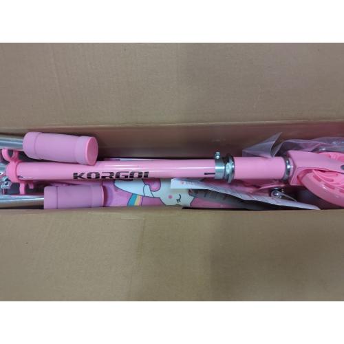 Scooter for Kids Ages 3-12 - Kids Kick Scooters with Led Light Up Wheels & 3 Levels Adjustable Handlebar, Lightweight Foldable 2 Wheel Girly Pink Scooter Christmas Birthday for Girls Boys.