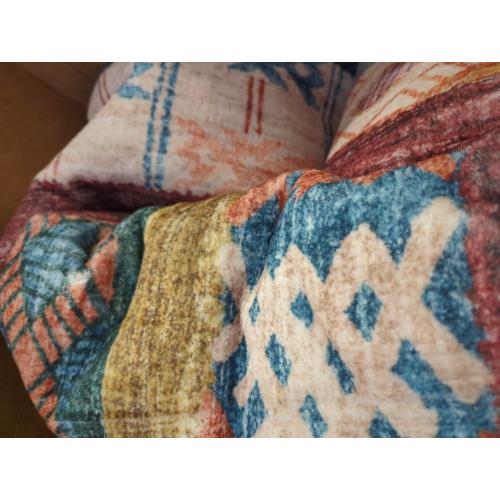 8x10 Washable Area Rug: Moroccan Large Neutral Boho Area Rug for Living Room & Bedroom Geometric Non-Slip Farmhouse Carpet for Living Room Red&Blue Colourful 8'x10'.