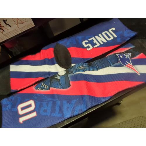 For Bare Feet NFL Unisex Black Wave Crew Sock Nfl Large