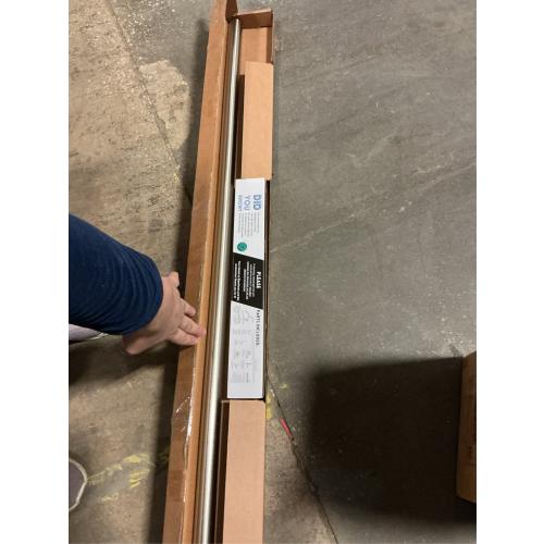 BlastHome® Non-Adjustable Luxury Curtain Rods for Windows, 1 ¼” Rod Set, 4 foot Fixed Length, Brushed Nickel