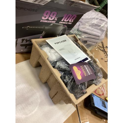 POPCHOSE Handheld Steam Cleaner for Home, Portable Pressurized Steamer for Cleaning Grout, Surfaces, Bathroom, Couch, 20S Fast Heat Up, 12 Accessories, Steam Adjustable, Safety Lock, Graypurple