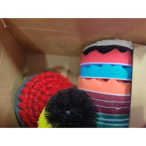 Set of 22 Holikme 22Pack Drill Brush Attachments Set,Scrub Pads & Sponge, Buffing Pads,Power Scrubber Brush,Car Polishing Pad Kit,Wax Applicator Pad,Car Cleaning Kit,Masonry Brushes,Cleaning Supplies