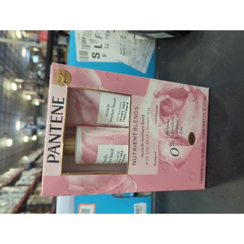 Pantene Sulfate Free Rose Water Shampoo and Conditioner Dual Pack, Nutrient Blends - 17.6 fl oz