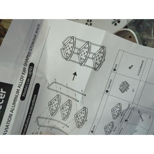 3 Tier Fruit Vegetable Storage Basket Organiser, Countertop Standing Storage Rack, Rustproof, Corner Shelves for Versatile Pantry Kitchen, Narrow Places (Grey)