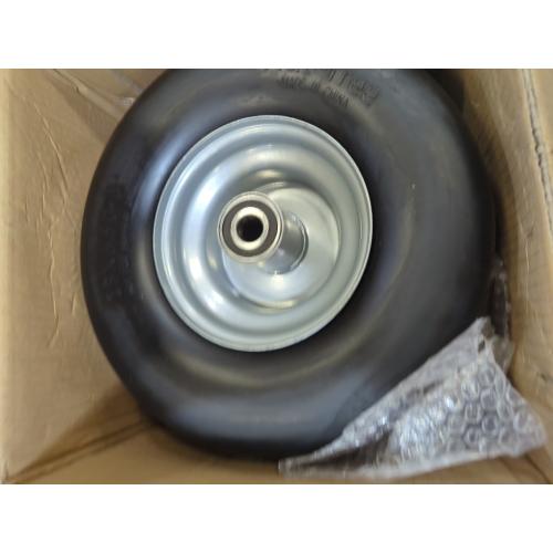 13x6.50-6 Lawn Mower Tires Flat Free, Zero Turn Mower Front Tires for Residential and Commercial, 13x6.5-6 Flat Free Tire and Wheel, 3/4 & 5/8 Bearing, 3.25-7.65 Center Hub, 2Pack Gray