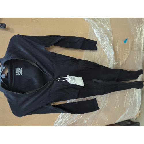 Medium Front Zip Up Jumpsuits for Women - Long Sleeve Crew Neck Ribbed Seamless Bodycon Romper, Casual Yoga Workout Outfits