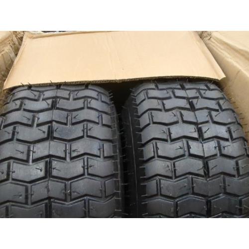 Size 13x5.00-6 Rubber Lawn Mower Tire and Wheel, 2 Pcs Replacement 13x5-6nhs Riding Mowers Lawn Pneumatic Tire with Bearing Bore 3/4 & 5/8, 3 -4.5 Centered Hub
