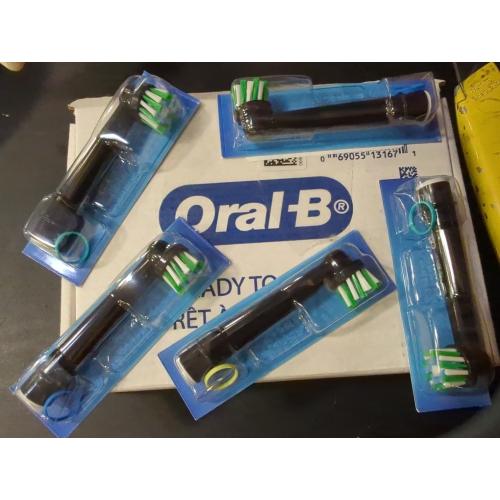 5 PCS Oral-B CrossAction Toothbrush Heads - 16 Degree Bristles for Superior Cleaning