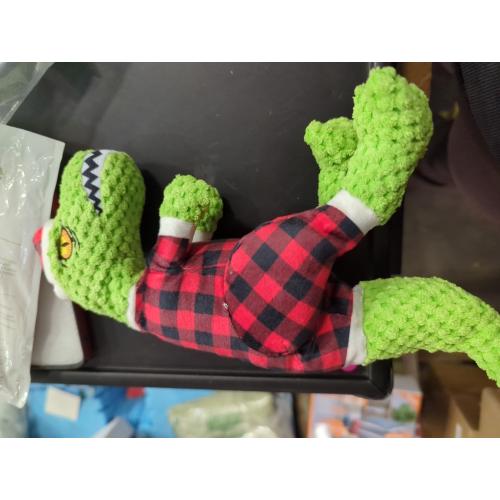 Christmas Dog Toy for Large Breeds - Squeaky Plush Tug of War Toy with Crinkled Paper - Stuffed Animal to Keep Dogs Busy