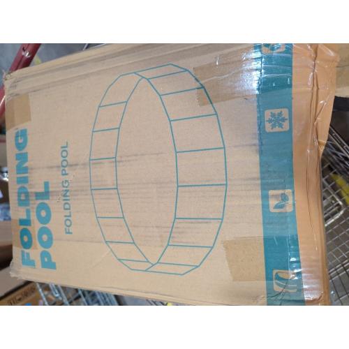 Foldable Dog Pool, Kiddie Pool Hard Plastic Pool for Kids, Portable Dog Pool PVC Pet Swimming Pool, Collapsible Pool Dog Bathing Tub, Dog Swimming Pool Suitable for Indoor and Outdoor (32 x8 Inch)