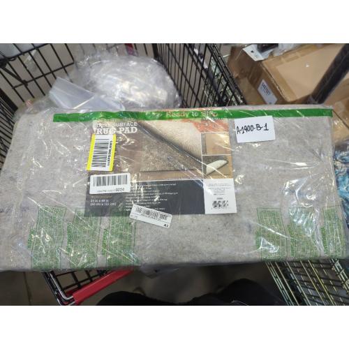 Mohawk Home 2' x 4' Non Slip Rug Pad Gripper 3/8 Thick Dual Surface Felt   Rubber Gripper - Safe for All Floors