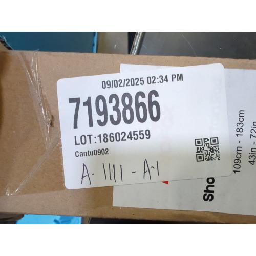 BRIOFOX Industrial Shower Curtain Rod - 2-in-1 Design Tension Curtain Rod - Never Rust Non-Slip 43 to 72 Inch Metal Steel, Gold Window Curtain Rod