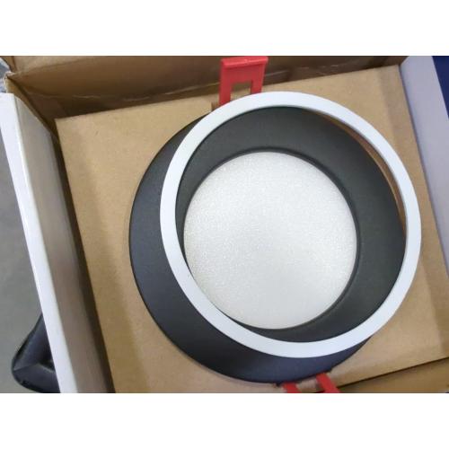 Lithonia Lighting WF4 LED 30K40K50K 90CRI MB M6 Recessed Wafer Downlight with Ultra Thin Round Trim, Color Temperature Selectable, 3000K | 4000K | 5000K, 4-Inch, Matte Black