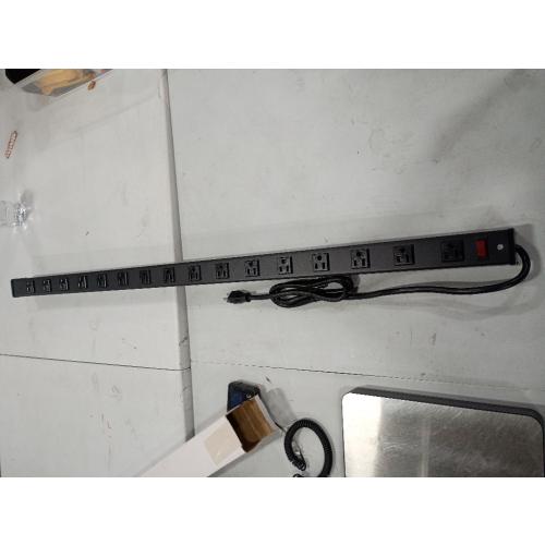 Heavy Duty Power Strip - 16 Outlet Large Metal Industrial Power Strip, 4FT Cord, 15A, 125V, 1875W (Black)