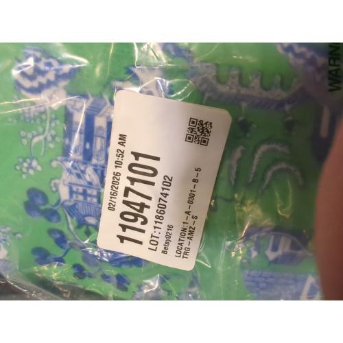 Preppy Blue and Green Willow Pattern Chinoiserie Toile Throw Pillow