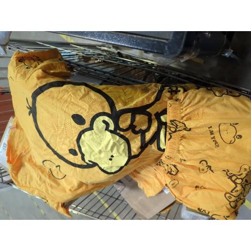 Size XL-Cute Pajama Set Short Sleeves Short Pants Cotton Kawaii Women Summer Cartoon With Pocket Sleepwear Pjs Nightshirt